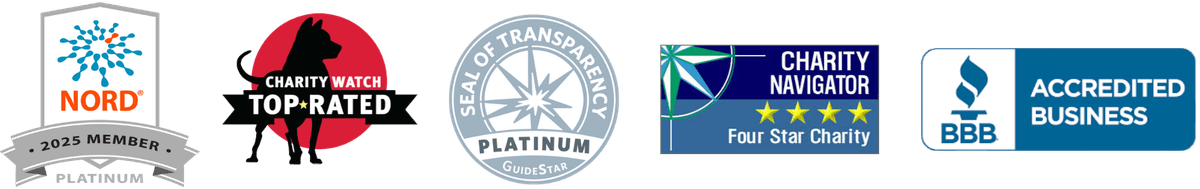 Images of several nonprofit rating badges. 